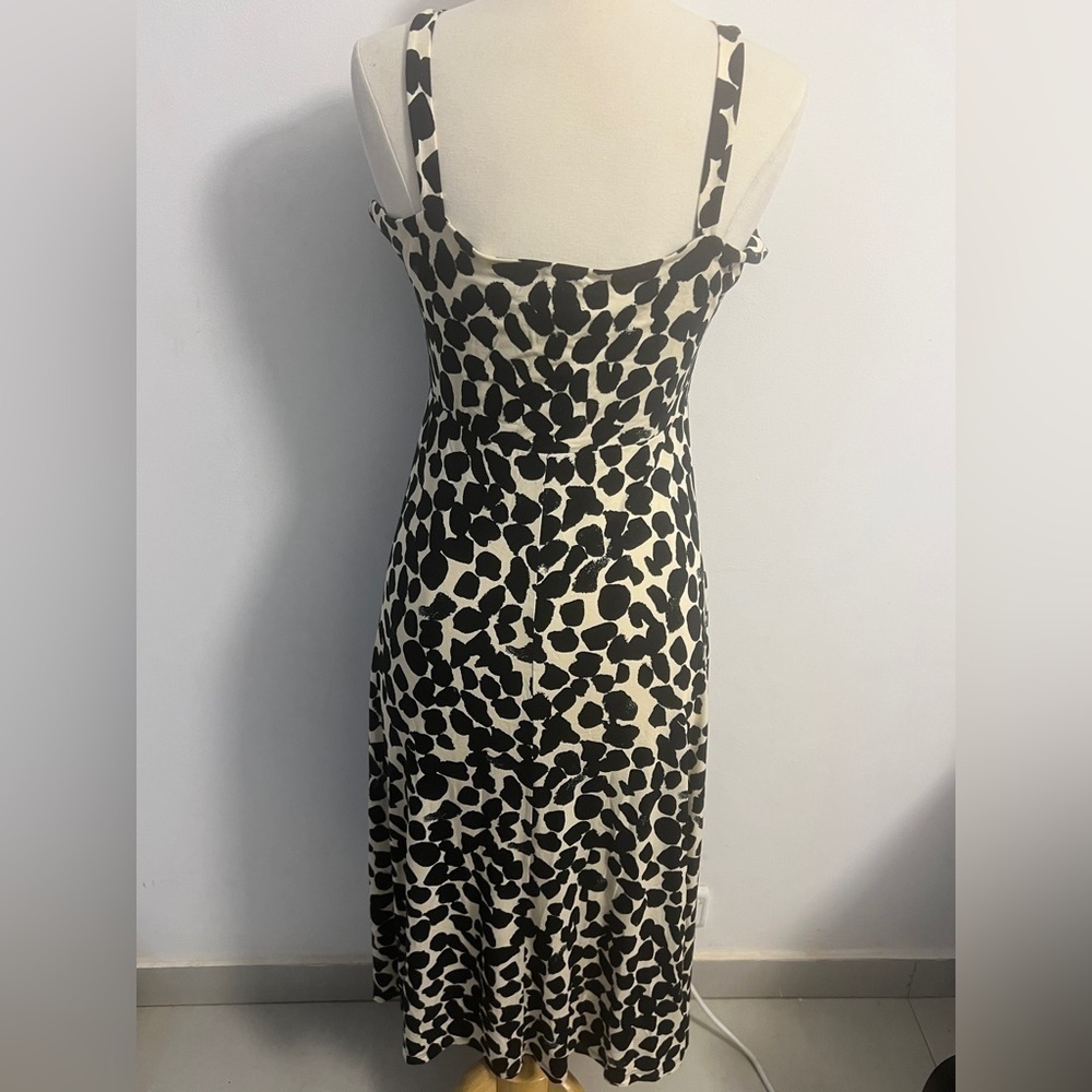 H&M NWT leopard tie front slinky midi dress size Large - Picture 6 of 6